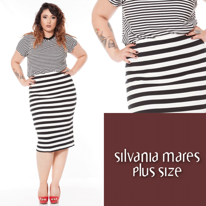 saia lapis plus size