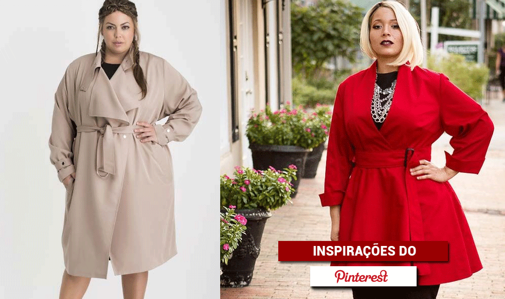 casaco vermelho plus size