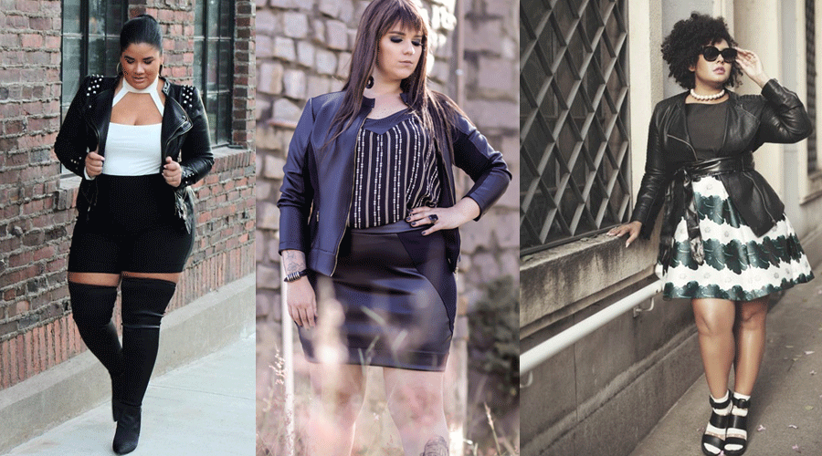 roupas de couro plus size